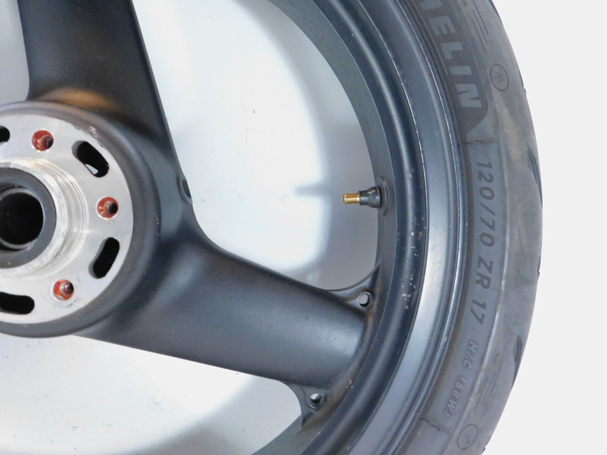 Kawasaki ZRX1100 ZR1100 ZRX1200R ZZR1200 Front Cast Wheel Rim & Tire 17" -Bent - C3 Cycle