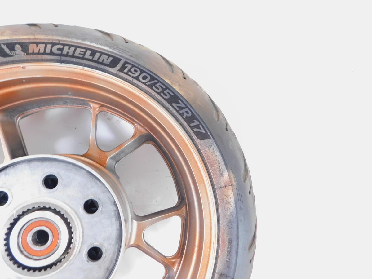 2008 2009 2010 2011 Kawasaki Concours 14 ABS Silver Rear Wheel Rim & Tire - C3 Cycle