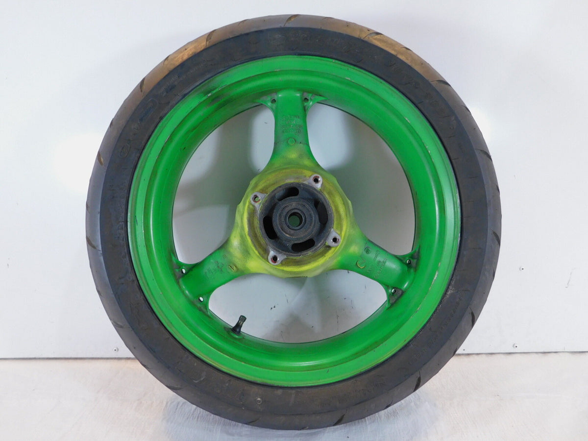 2000-2005 Kawasaki ZR-750 ZR750 ZR-7S ZR-7 ZR7 Green Rear Wheel Rim & Tire - C3 Cycle