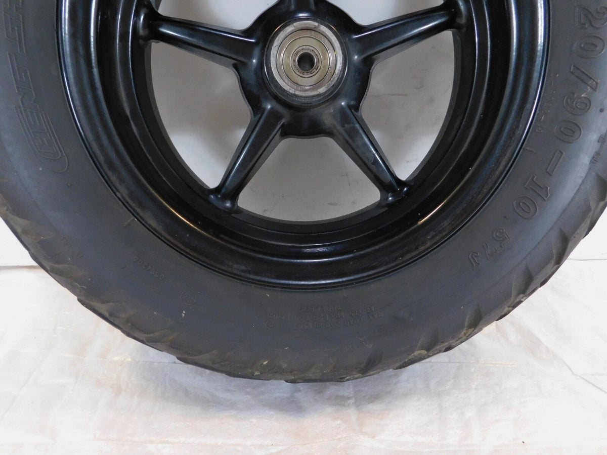 2012-2019 Yamaha YW50 Zuma 50 50F 50FX Black Front Wheel Rim & Tire 10" x 3.00" - C3 Cycle