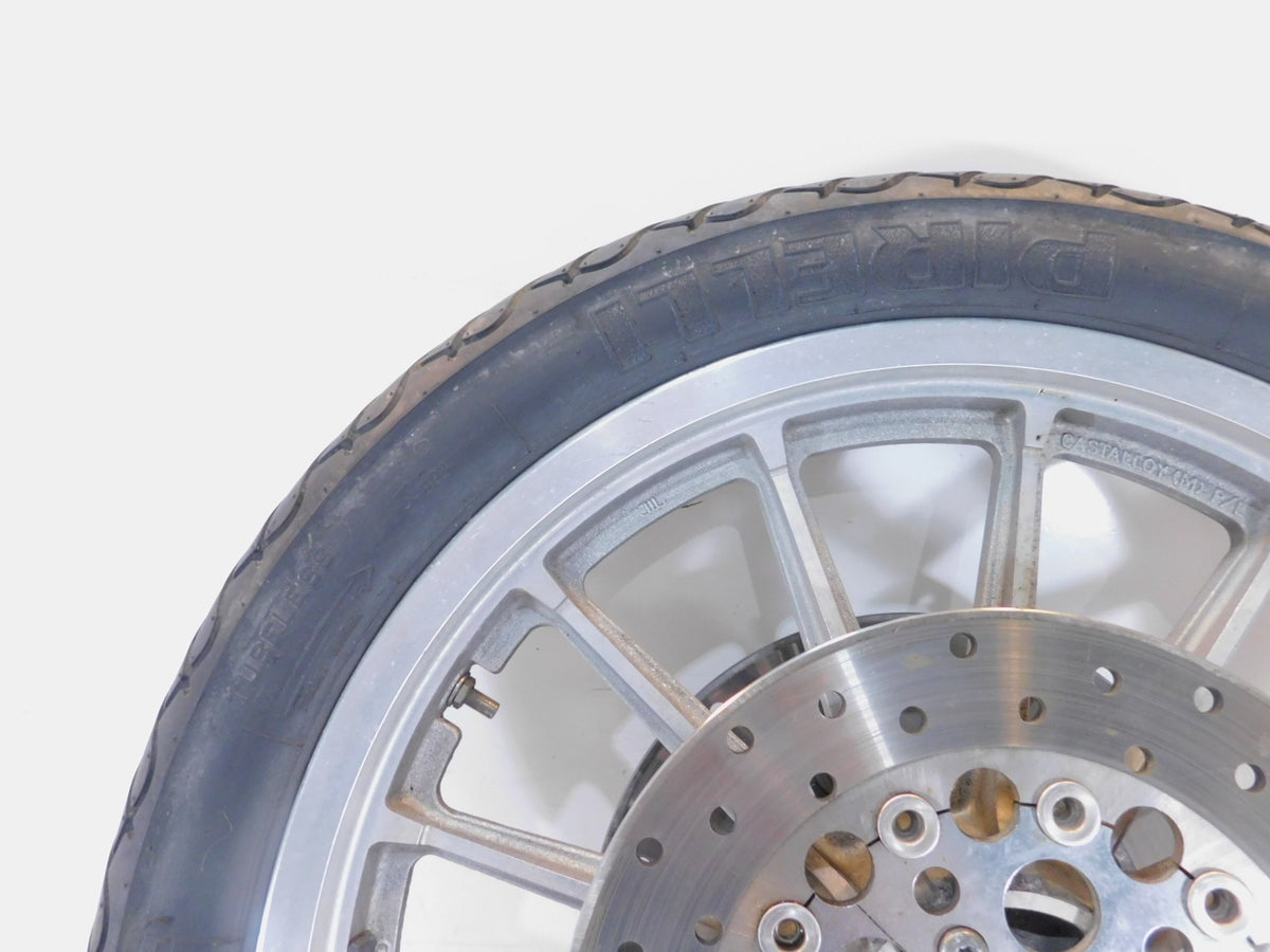 1996-1999 Harley Sportster 883 & 1200 Silver Dual Disc Front Wheel Rim & Rotors - C3 Cycle