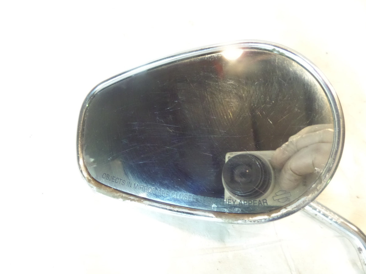 Harley Davidson FXR & Softail & Dyna & Sportster Left Chrome Rear View Mirror - C3 Cycle