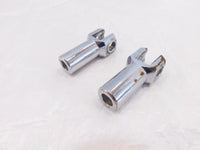 Pair Chrome Harley Davidson Softail Passenger Footpeg Peg Bracket Mount Supports - C3 Cycle