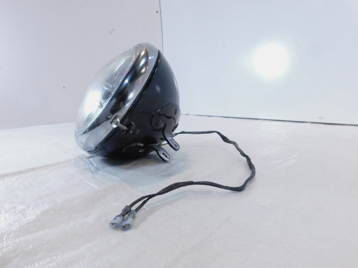Dented Harley Softail Heritage Classic Fat Boy Black Headlight & Housing Bucket - C3 Cycle