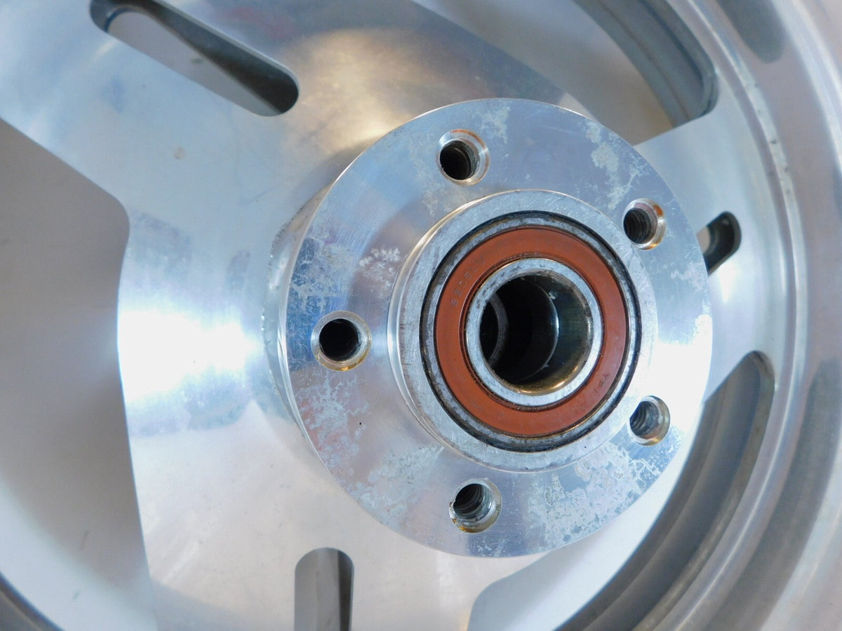 1995 & 1996 Buell M2 Thunderbolt Marchesini Silver Rear Wheel Rim & Tire - C3 Cycle