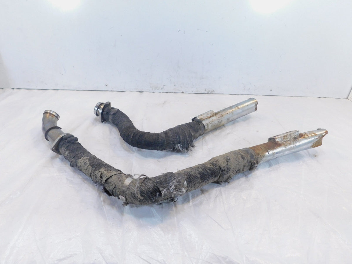 Harley Davidson Dyna Super Glide & Low Rider Chrome Exhaust Header Pipe System - C3 Cycle