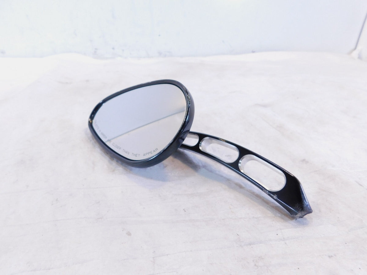 Harley Davidson FXR & Softail & Dyna & Sportster Left Black Rear View Mirror - C3 Cycle