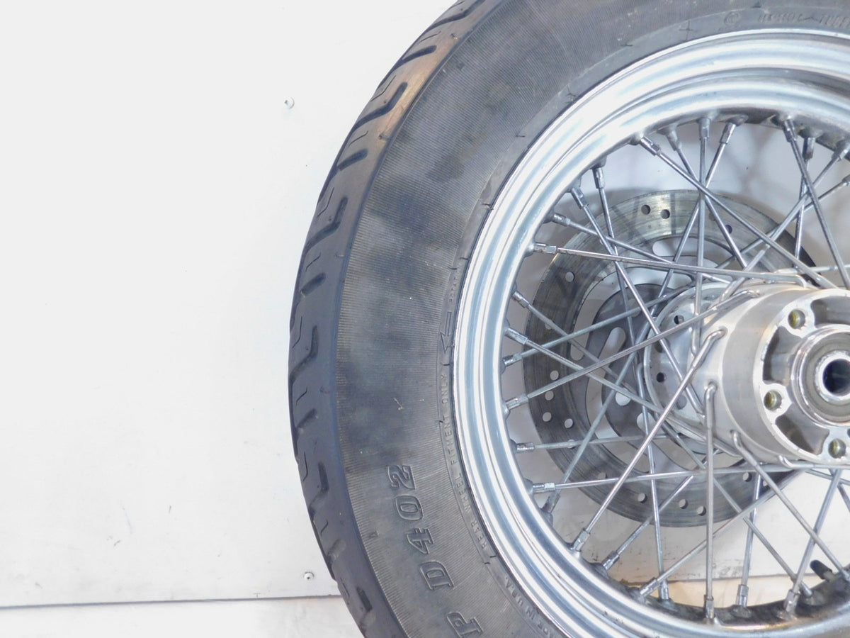 Harley Davidson Softail Heritage & Springer Black Spoked Rear Wheel Rim & Tire - C3 Cycle