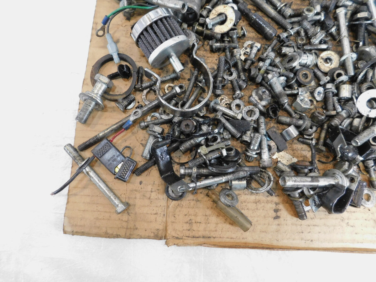 1989 89 Harley Davidson Tour & Electra Glide Nuts Bolts & Brackets Parts Box Lot - C3 Cycle