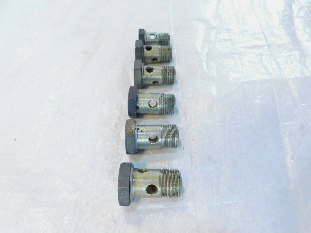 95-97 BMW R1100RT Engine Motor Oil Cooler Thermostat Pipe Hollow Banjo Bolt Lot - C3 Cycle