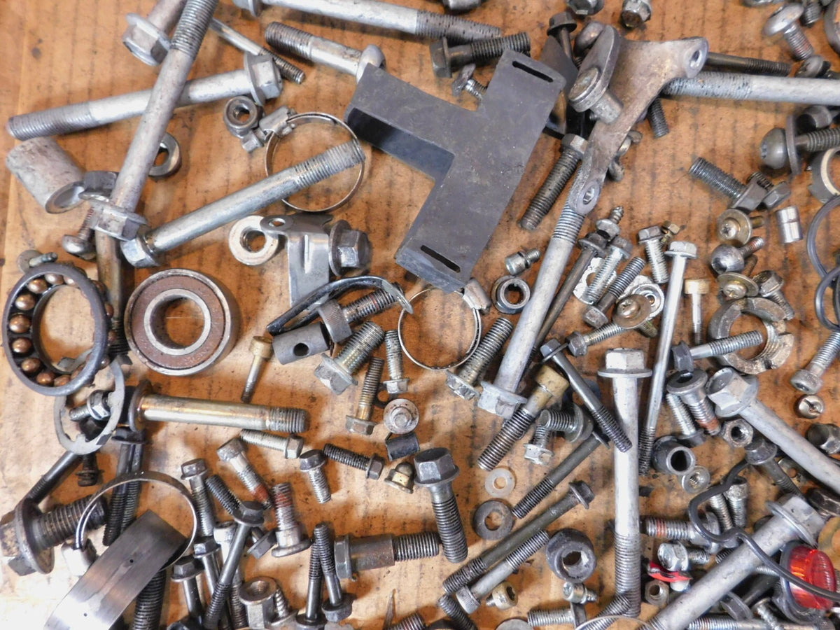 98 Honda VTR1000 Super Hawk Firestorm 1000 Nut Bolt & Bracket Hardware Parts Lot - C3 Cycle