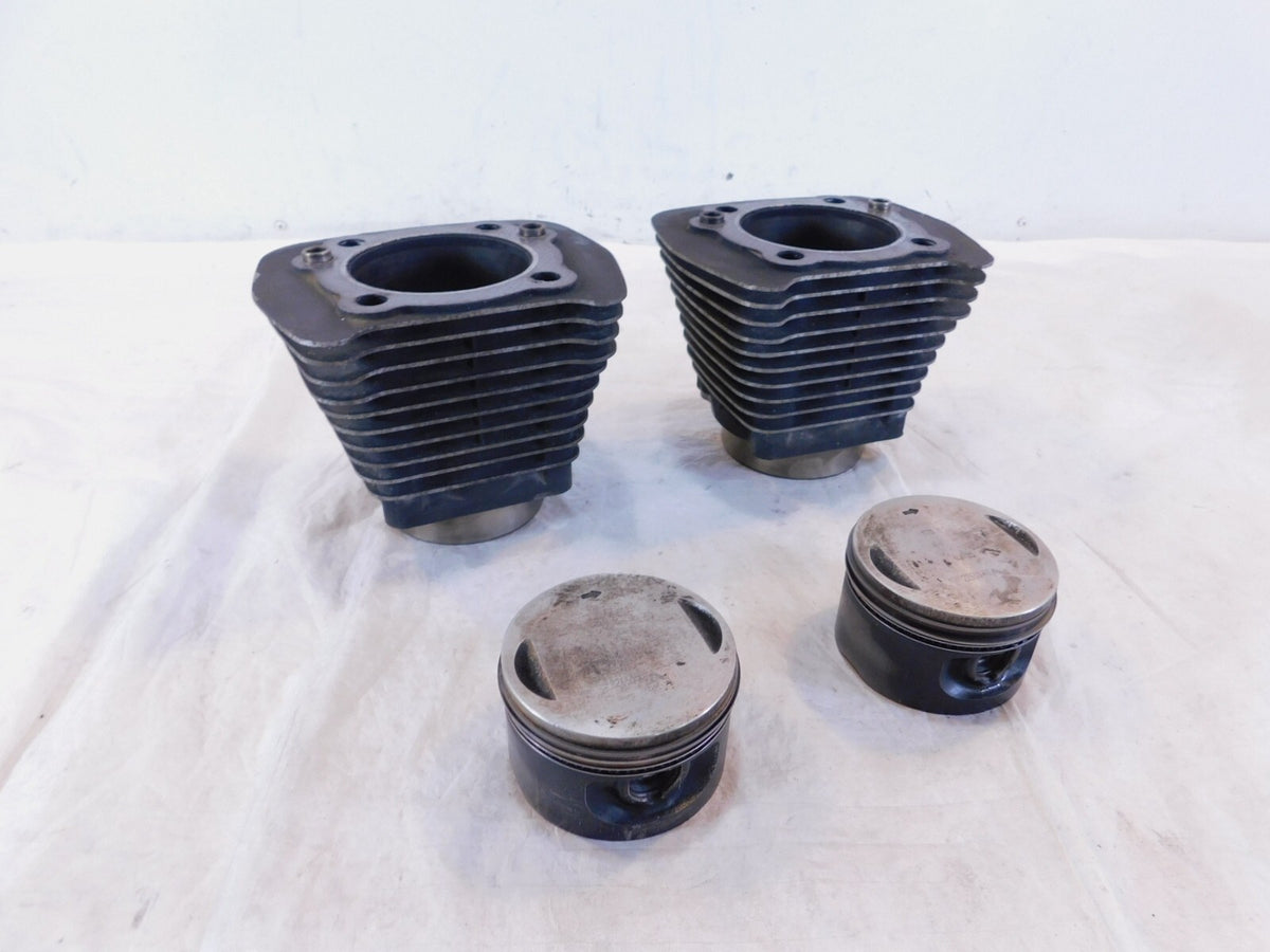 Pair Harley Davidson Sportster 1200 Black Engine Cylinder Barrel Jugs & Pistons - C3 Cycle