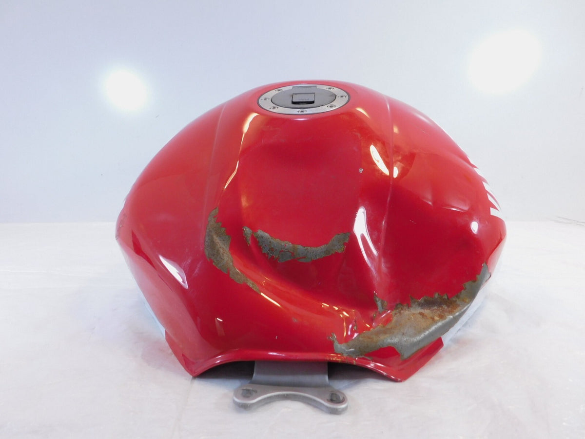 1999-2002 Yamaha YZFR6 YZF R6 Red White Gas Petrol Fuel Tank Reservoir - Dented - C3 Cycle