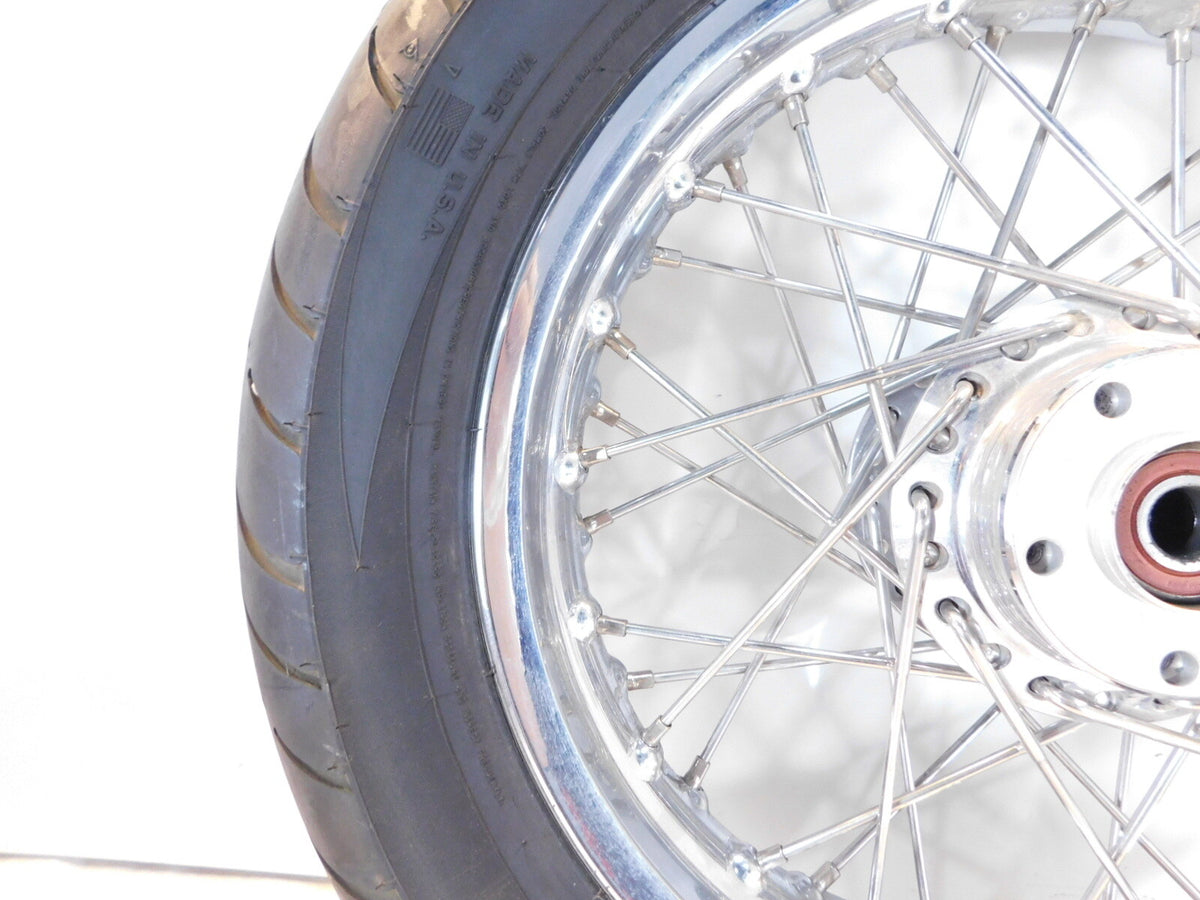 Victory V92 Deluxe & Touring Cruiser Chrome Laced Front Wheel Rim Rotor & Tire - C3 Cycle