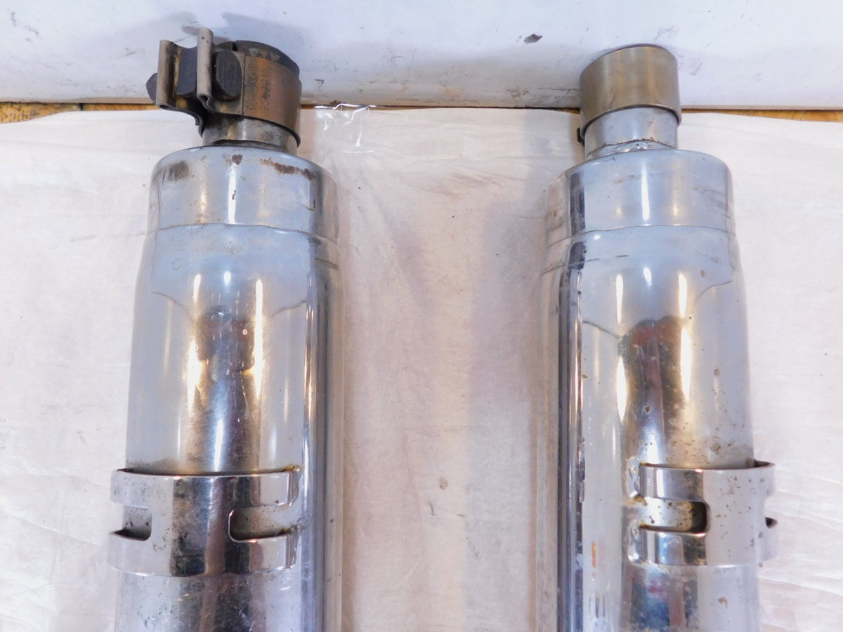 Indian Chief Chieftain Roadmaster Springfield Chrome Left/Right Exhaust Mufflers - C3 Cycle