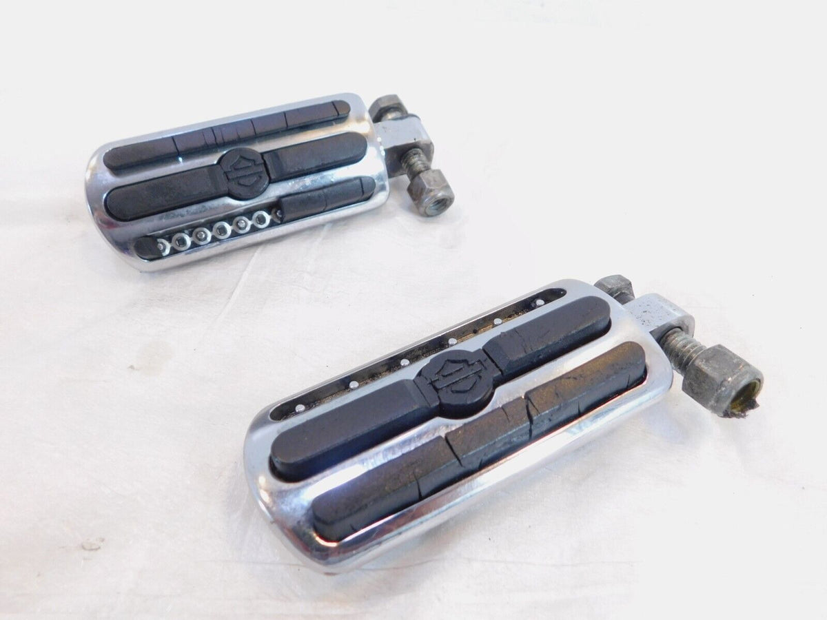 Harley Touring FXR Dyna Sportster & Softail Chrome & Rubber Footpegs Footrests