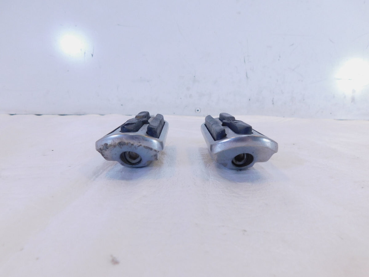 Harley Touring FXR Dyna Sportster & Softail Chrome & Rubber Footpegs Footrests - C3 Cycle