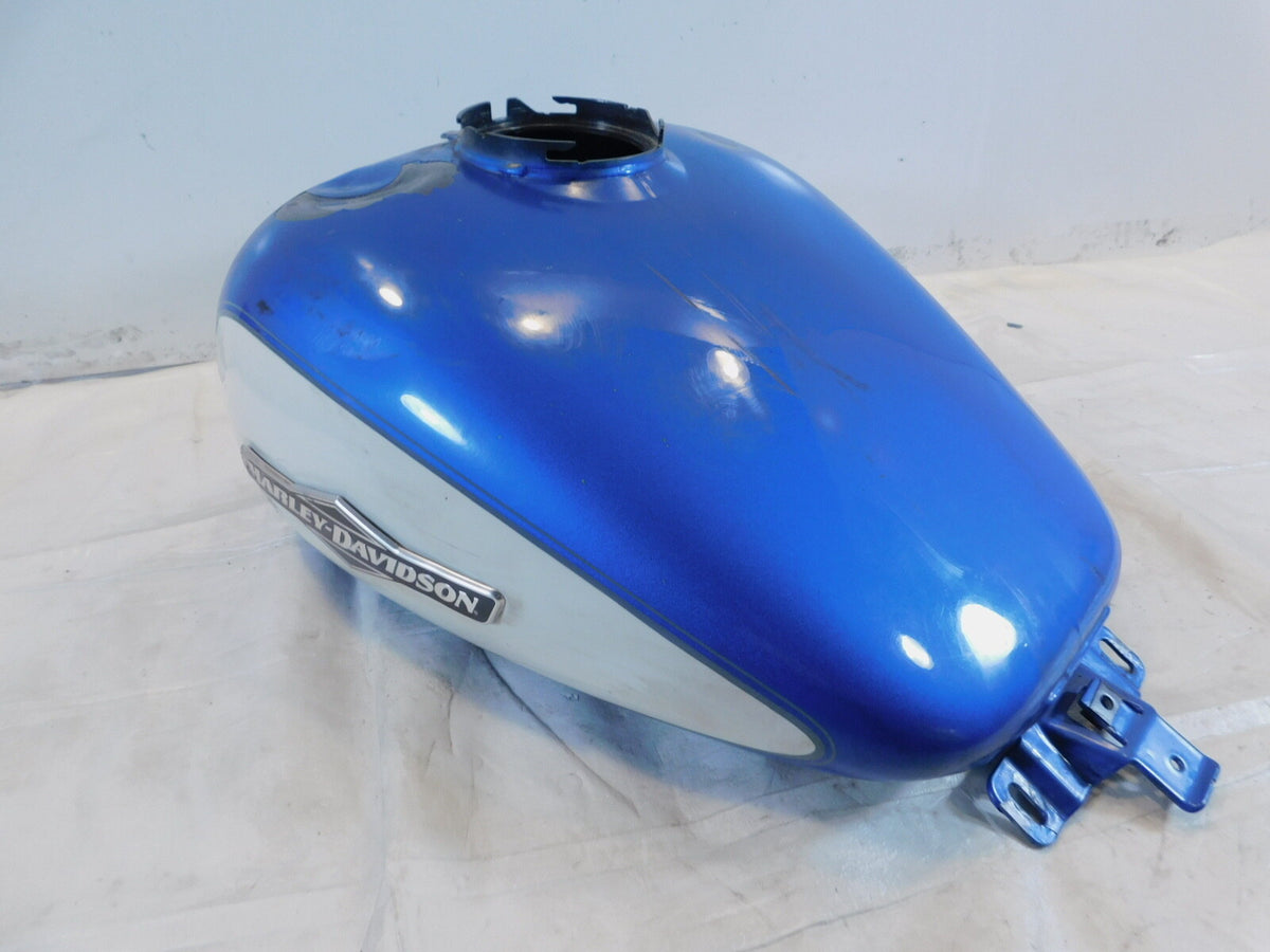 Harley Davidson Road Street & Electra Glide Blue Fuel Gas Petrol Tank - Dented - C3 Cycle