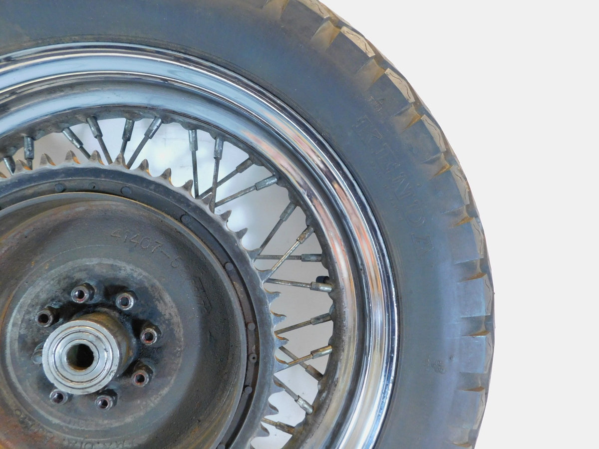 1970-1977 Harley Davidson XLH Ironhead Sportster 900 1000 Laced Rear Wheel -BENT - C3 Cycle