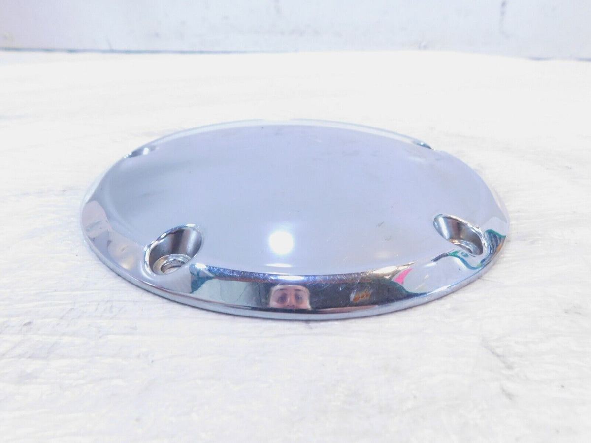 Harley Davidson Twin Cam Dyna Softail Left Engine Chrome Derby Clutch Cover - C3 Cycle
