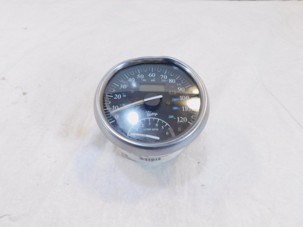 2001 01 Victory V92 Deluxe & Standard Cruiser Chrome Speedometer & Odometer - C3 Cycle