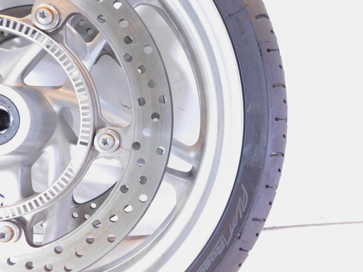 BMW K1200GT K1200RS R1100S R1150R Cast Silver Front Wheel Rim Tire & Brake Rotor - C3 Cycle