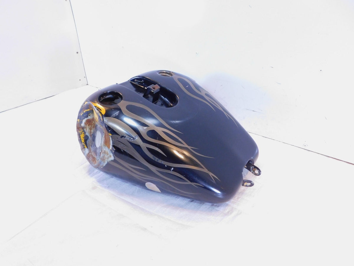 Dented Harley Dyna FXDWG Wide Glide 100 Anniversary Black Fuel Gas Petrol Tank - C3 Cycle