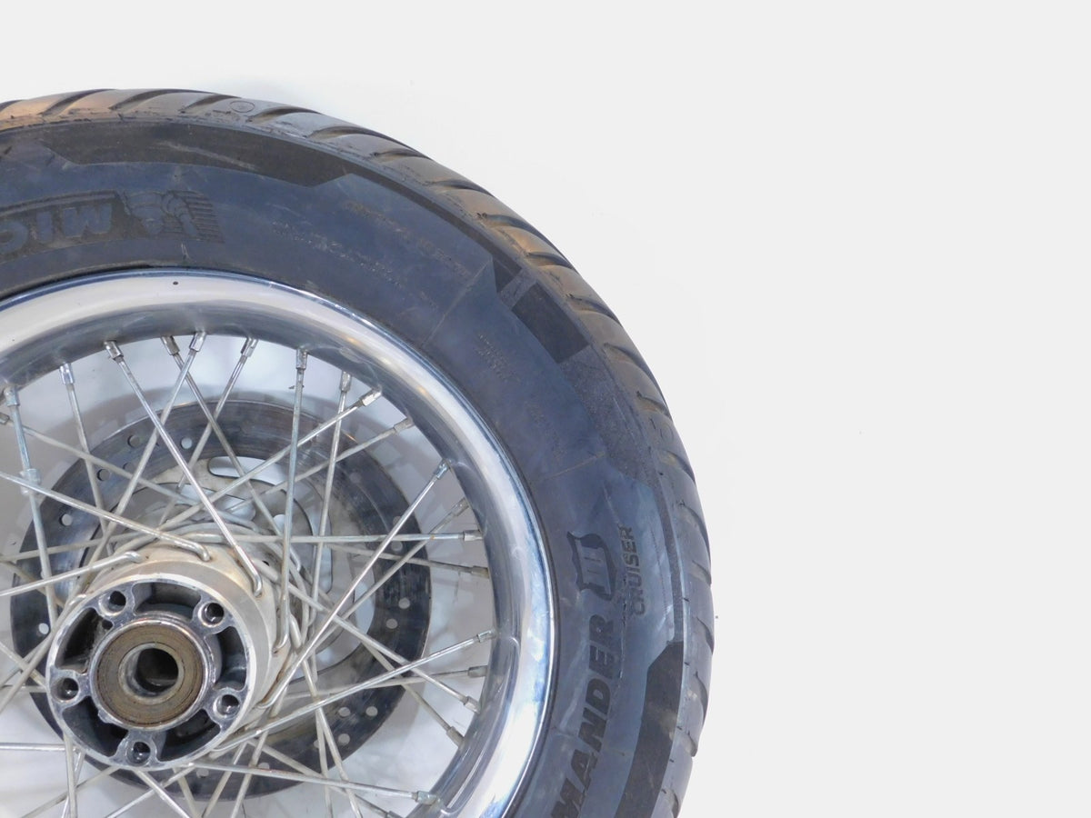 Harley Davidson Sportster 883 & 1200 Laced Rear Chrome Wheel Rim Tire & Rotor - C3 Cycle