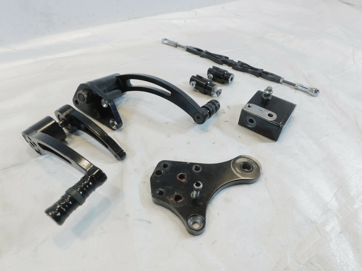 Harley Davidson EVO Softail Custom Fit Black Billet Forward Control Pedals Set - C3 Cycle