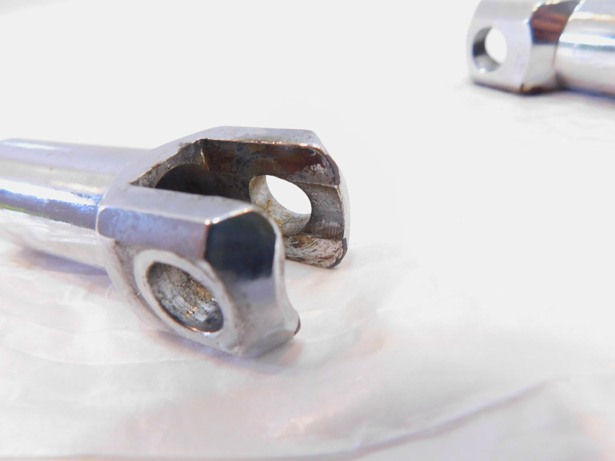 Pair Chrome Harley Davidson Softail Passenger Footpeg Peg Bracket Mount Supports - C3 Cycle