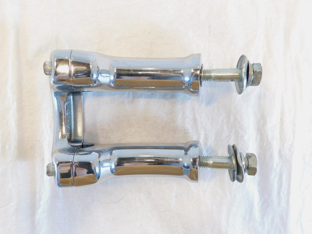 2005-2012 Harley Davidson Softail FLSTN Deluxe Chrome Handlebar Riser Brackets - C3 Cycle