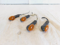 98-03 Triumph Thunderbird Sport 900 Left Right Black Indicator Turn Signal Lamps - C3 Cycle