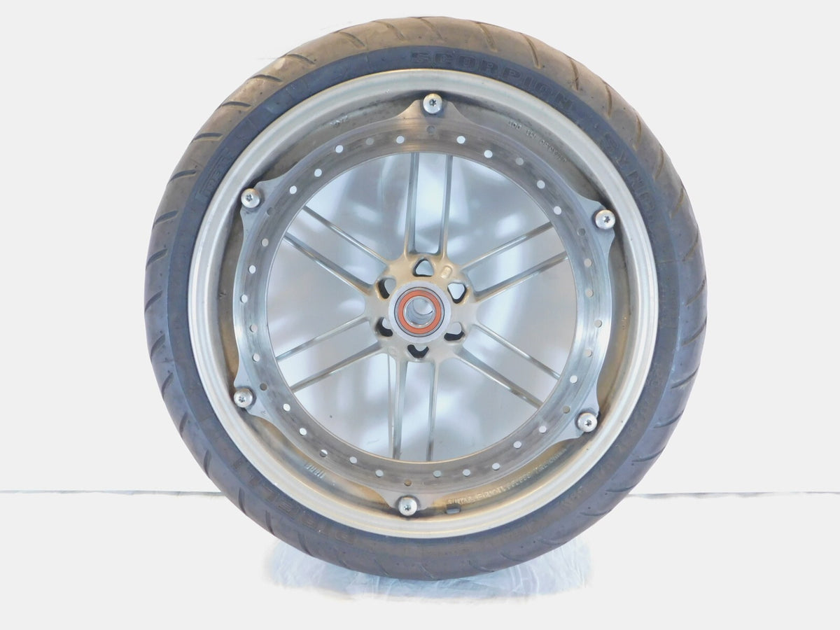 2006-2010 Buell XB XB12 XB12X Ulysses Cast 6 Spoke Front Black Wheel Rim & Tire - C3 Cycle