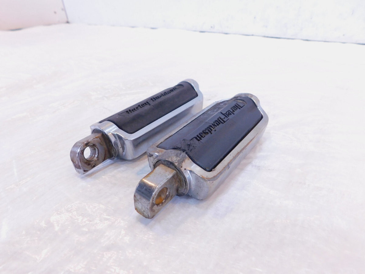 Harley Touring FXR Dyna Sportster & Softail Metal & Rubber Footpegs Footrests - C3 Cycle