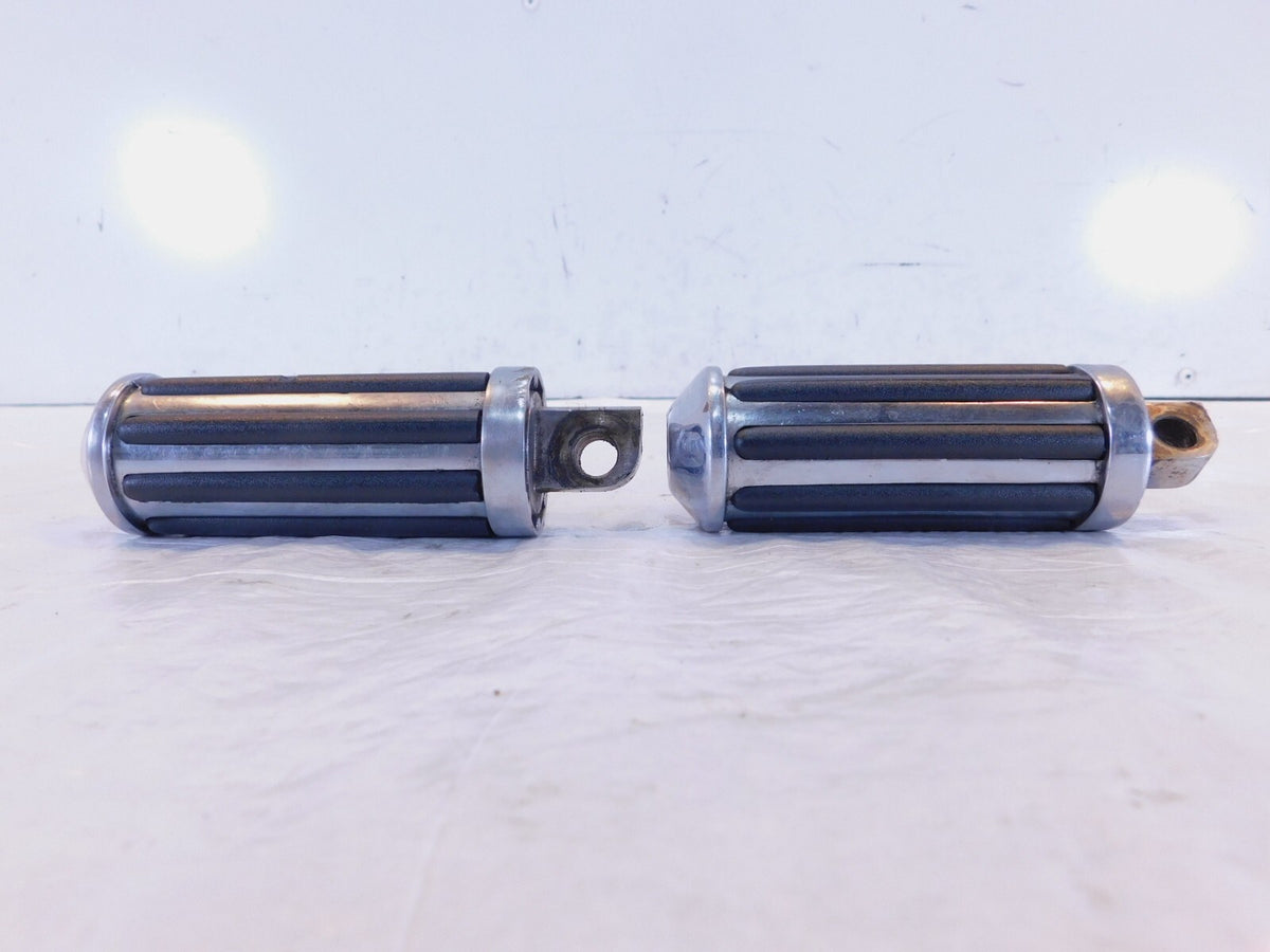 Pair Harley Touring FXR Dyna Sportster & Softail Black ISO Peg Footpeg Footrests - C3 Cycle