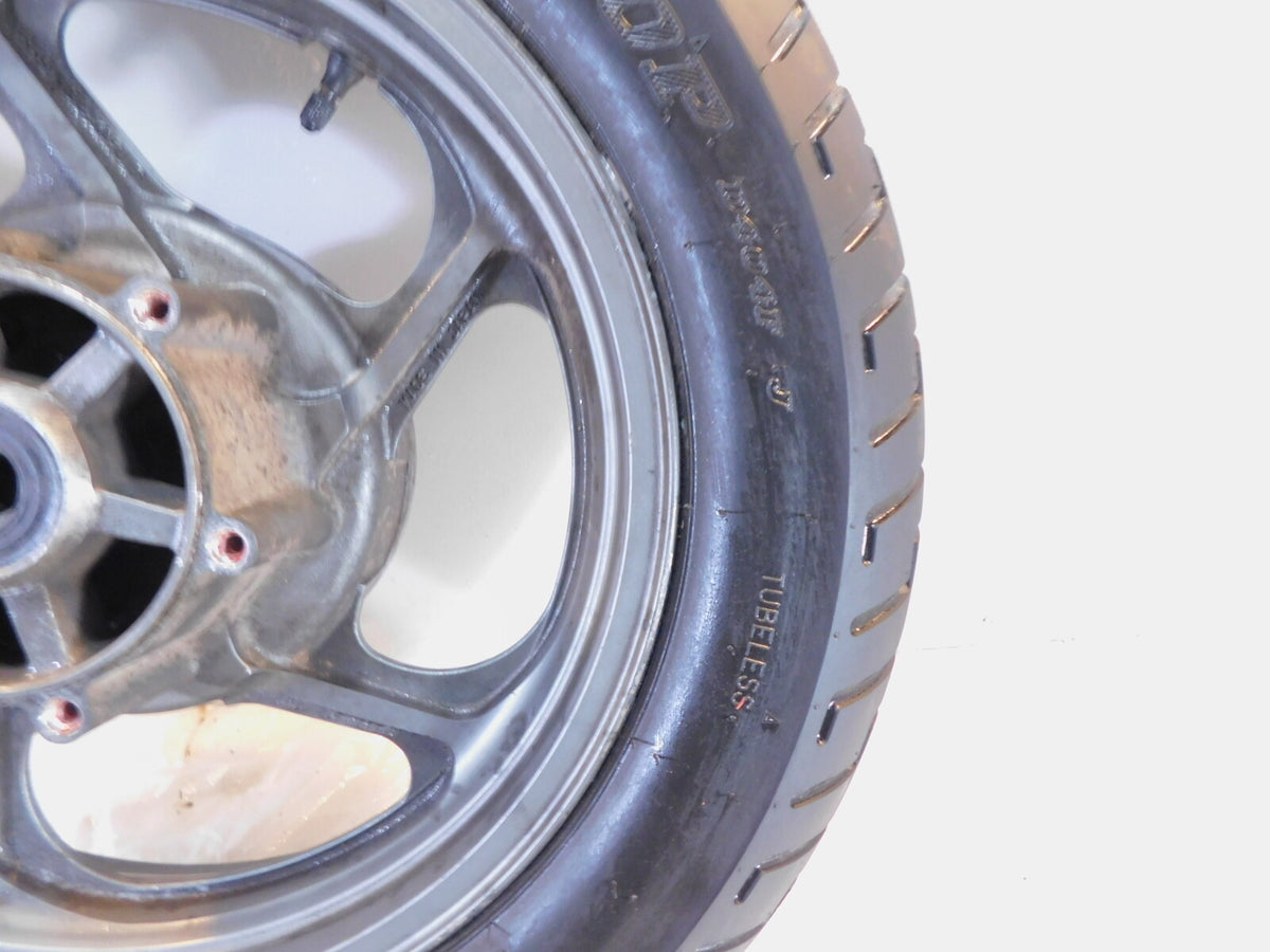 1994-2006 Kawasaki Concours 1000 ZG1000 Silver Cast Rear Wheel Rim & Tire - C3 Cycle