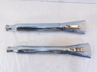 Harley Road King Electra Glide Chrome Left & Right Exhaust Pipe Mufflers - Dents - C3 Cycle