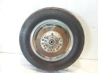 1999-2004 Yamaha V-Max 1200 VMX12 OEM Silver Cast Rear Back Wheel Rim Hub & Tire - C3 Cycle