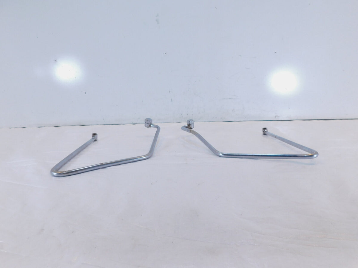 Harley Davidson Sportster 883 1200 Chrome Saddlebag Guard Rail Mount Brackets - C3 Cycle