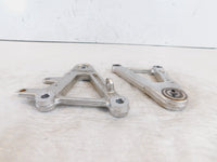 2000-2003 Aprilia SL1000 Falco Front Silver Left/Right Footrest Foot Peg Mounts - C3 Cycle