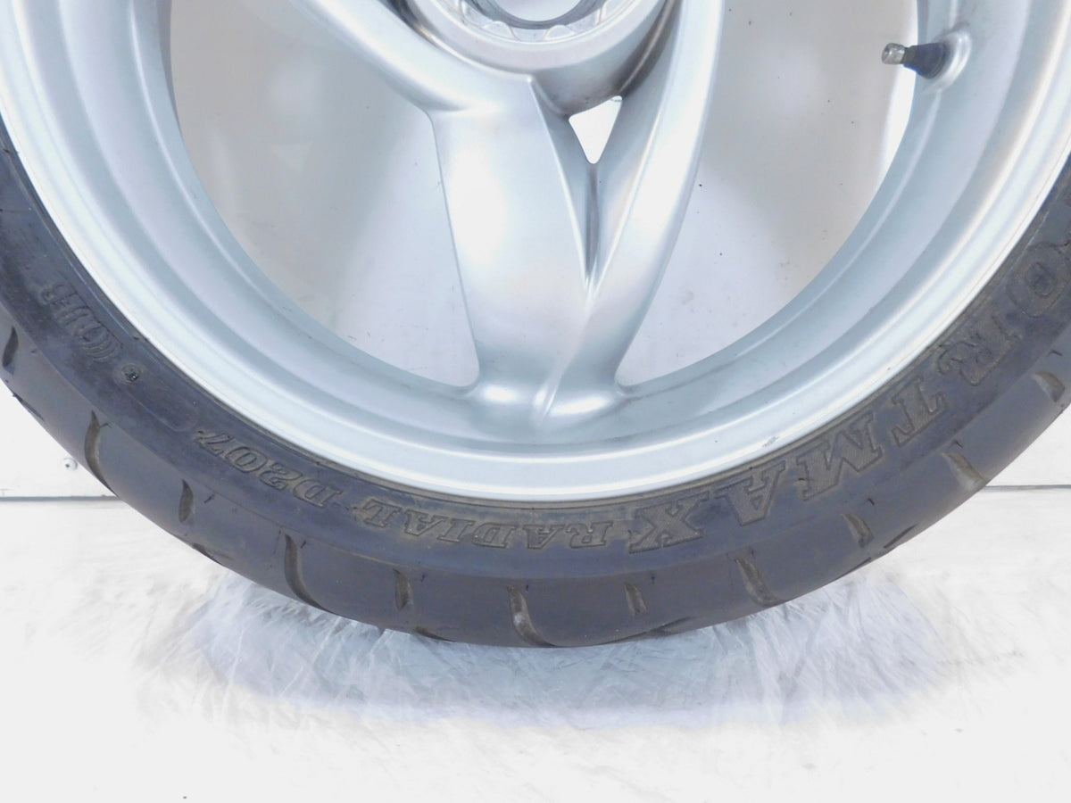 2001-2005 BMW F650 CS F650CS Scarver Silver Rear Rim Wheel & Tire - 36317681009 - C3 Cycle
