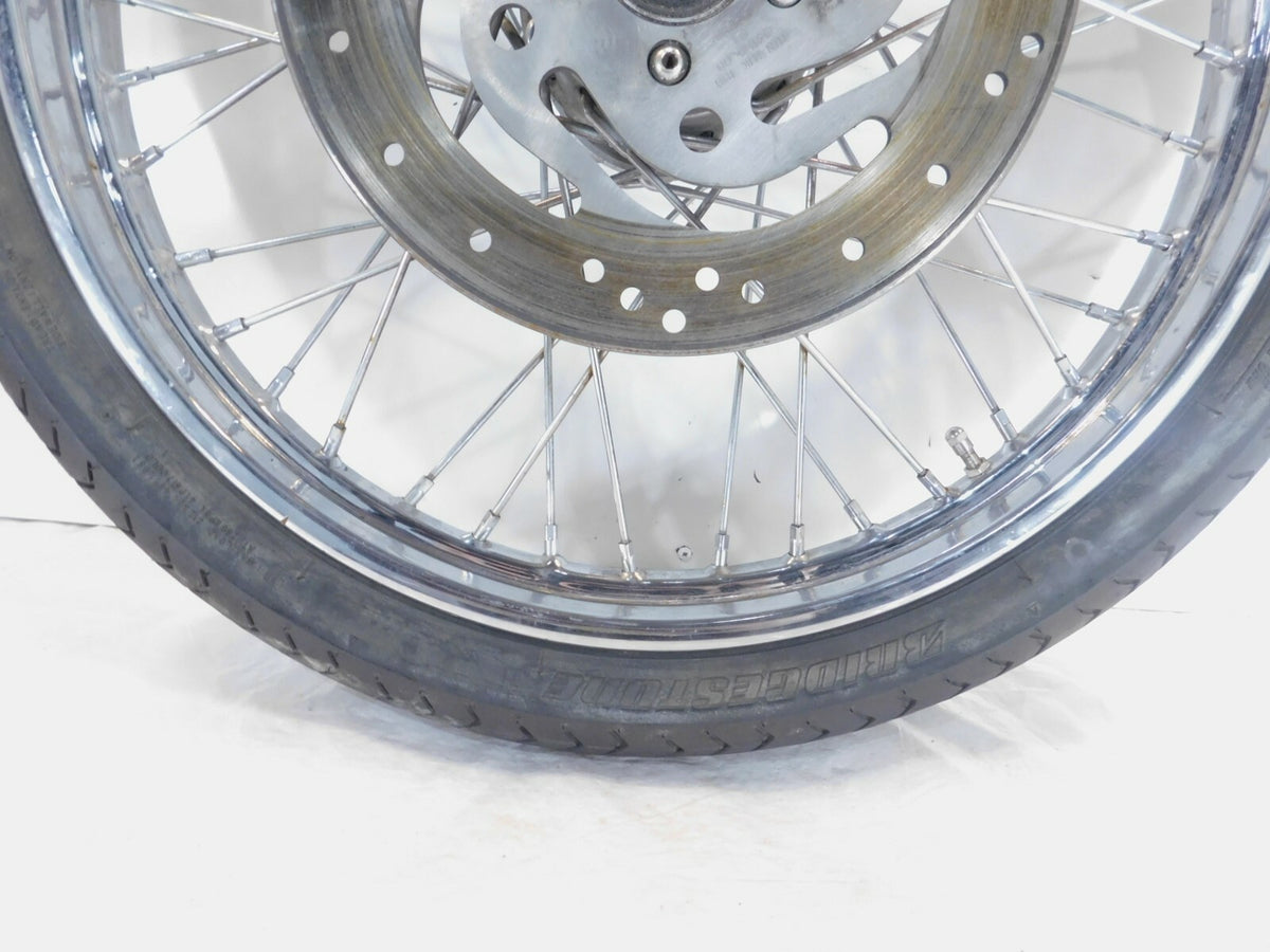 Bent Harley Davidson Softail Night Train & Deuce 21" Laced Front Wheel Rim Tire - C3 Cycle