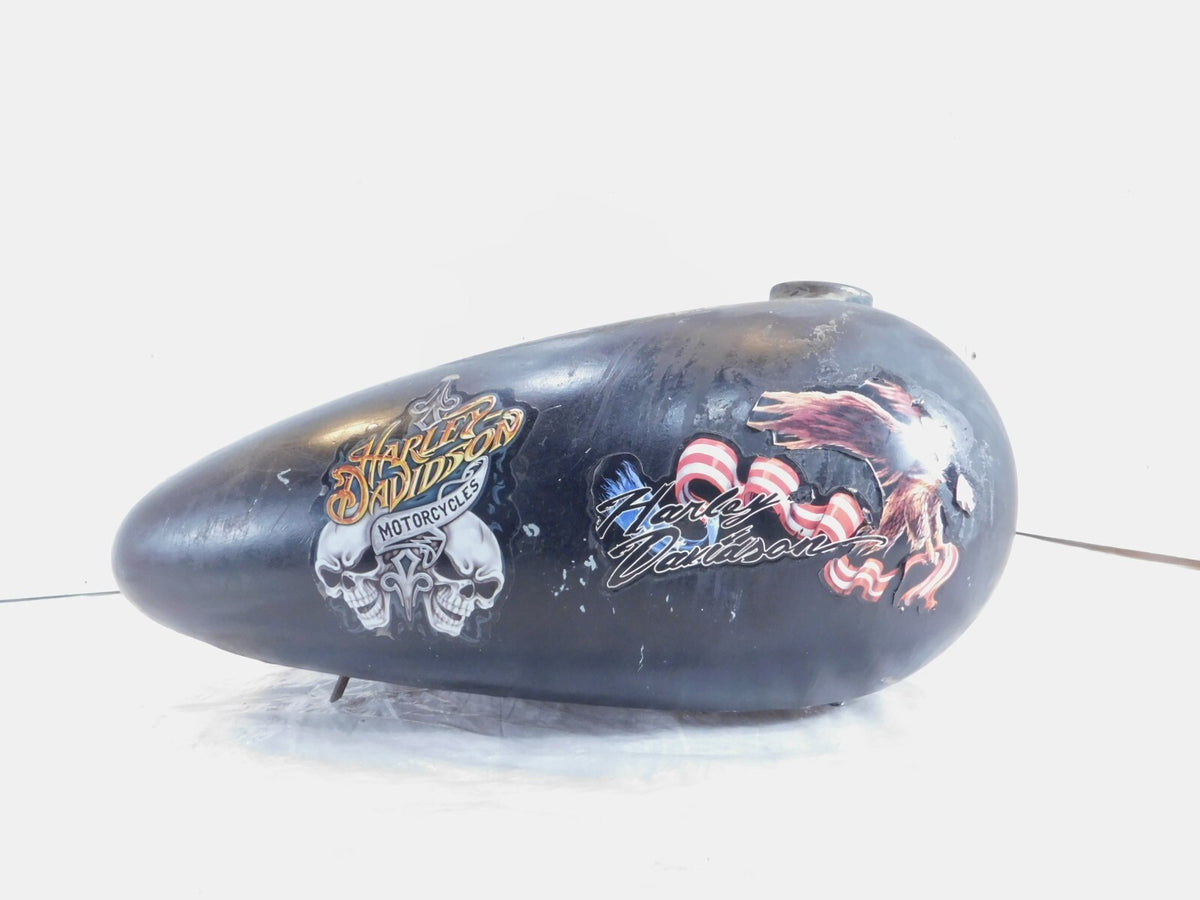 93-94 Harley Davidson Sportster 883 & 1200 Large Fuel Gas Tank Assembly - DENTS - C3 Cycle