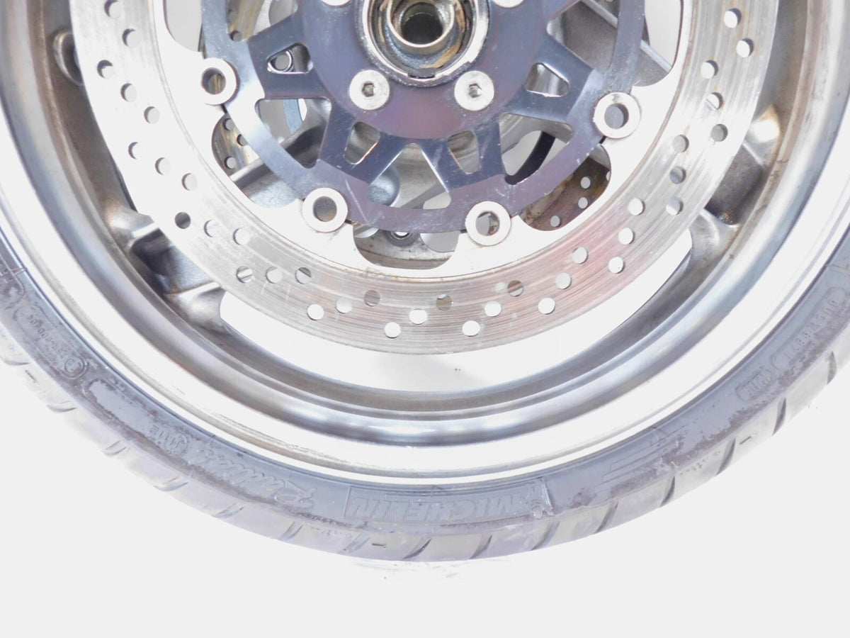 1990-1992 Kawasaki Ninja ZX-11 ZX1100 Gray Front Wheel Hub Rim & Brake Rotors - C3 Cycle