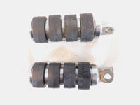 Pair Harley Touring FXR Dyna Sportster & Softail Black ISO Peg Footpeg Footrests - C3 Cycle