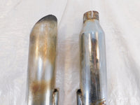 2009 Harley Davidson Dyna FXDB Street Bob Pair Chrome Exhaust Pipe Mufflers - C3 Cycle