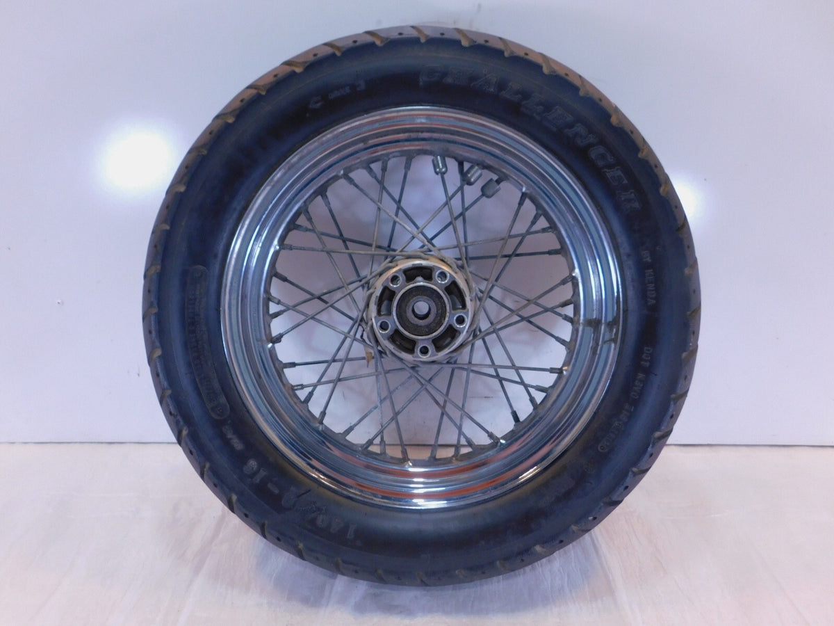 Harley Davidson Softail Heritage & Springer Black Spoked Rear Wheel Rim & Tire - C3 Cycle