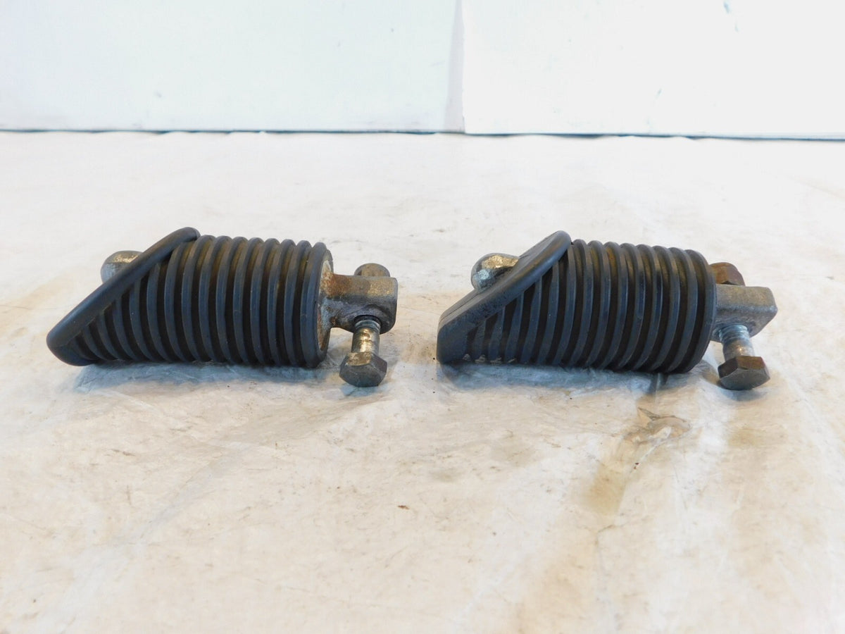 Harley Davidson FXR Dyna Sportster & Softail Black Rubber Footpegs Footrests - C3 Cycle