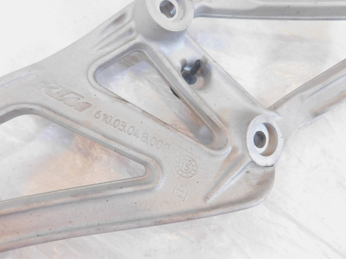 2007-2009 KTM 990 Super Duke Left Rear Passenger Footrest Foot Peg Bracket - C3 Cycle