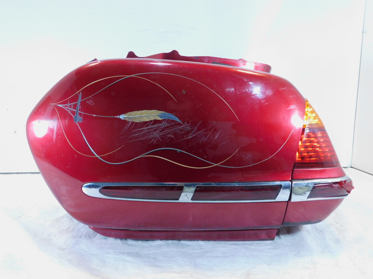 2001-03 Honda GL1800 Goldwing 1800 Red Rear Left Side Storage Luggage Saddlebag - C3 Cycle